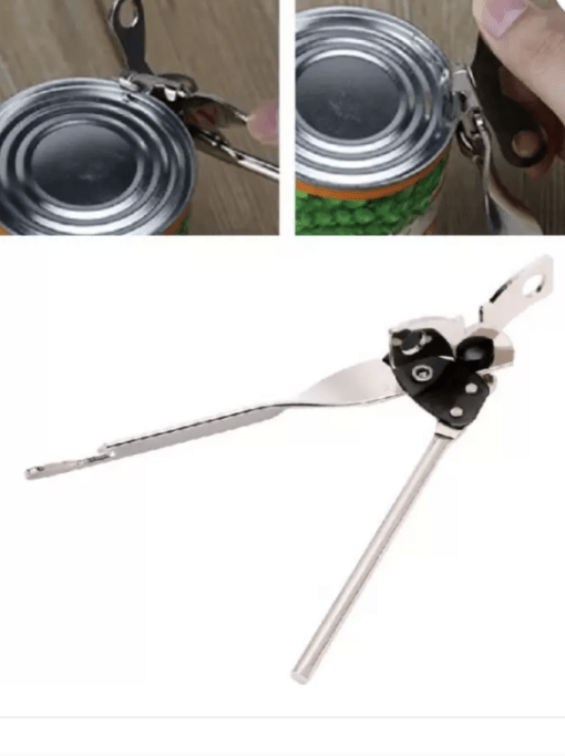 Simple Can Opener Cans Opener Professional Multifunctional Stainless Steel Butterfly Can Bottle Jar Opener Bottle Opener  (Pack of 1) - Image 3